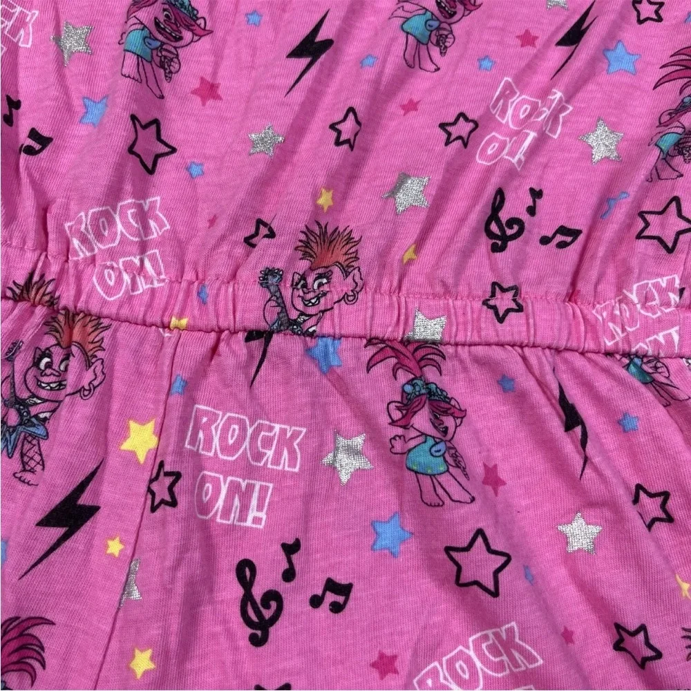 Girls Trolls World Tour Pink Romper Size Medium 7-8